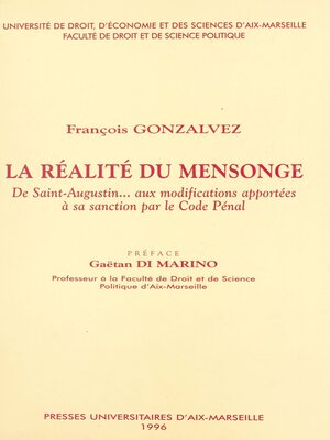 cover image of La réalité du mensonge